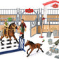 Horse Stable Playset, Horse Toys Set for Girls and Boys with Rider, Farm Animal Figurines Barn Toys, Pretend Play for Kids 3-5 6 7 8-10 Birthday Gifts