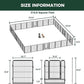 FXW Rollick Unleashed Dog Playpen for Indoor, Yard, RV Camping, 32 inch 32 Panels for Small and Medium Dogs, Black│Patented