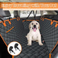Dog Car Seat Cover, Durable Waterproof Scratch Proof Nonslip Dog Hammock, Back Seat Covers with Pocket for Cars SUVs and Trucks - S, Black/Orange