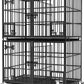 aboxoo 42 inch Stackable Heavy Duty Metal Dog Crate for 4 Dogs/Large Dog,All Metal Open Top Access,Escape Proof Cage,Dog Kennel Indoor with Wheels,Floor Grid, Tray, Divider and Feeding Bowl