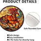 Lygond Metal Sign Tin Sign Circular Stained Glass American Mustang Garden Tin Sign for Gift 8×8 Inches