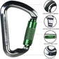 SEPEAK UIAA 30kN Climbing Carabiner Clips, Professional Heavy Duty Twist Locking Carabiners for Climbing,Mountaineering, Rappelling, Camping, Hiking, Swings, Large D Ring Hooks