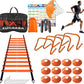 Agility Ladder Speed Training Equipment Set with 20ft Agility Ladder,4 Hurdles,12 Cones,Jump Rope,Running Parachute-Ideal Training Equipment for Kids Youth Adults in Soccer Football Basketball
