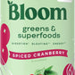 Bloom Nutrition Superfood Greens Powder, Digestive Enzymes with Probiotics and Prebiotics, Gut Health, Bloating Relief for Women, Chlorella, Green Juice Mix with Beet Root, 25 SVG, Spiced Cranberry