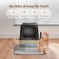 Stainless Steel Cat Litter Box with Lid, Extra Large, Great for Large & Small Cats, Easy to Clean, Anti-Leakage, Non-Sticky, Multifunctional 2 in-1 Metal Cat Litter Box - Black