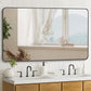 36" x 48"Bathroom Mirror, Matte Black Wall Mirror with Metal Frame, Decorative Rectangular Vanity Mirror for Bedroom Bathroom Living Room Entryway (Horizontal/Vertical)