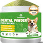 Dog Dental Care Powder - Plaque & Tartar Control with Natural Enzymes, Teeth Cleaning Powder for Dogs with Probiotic, Bad Breath Treatment for Small Medium Large Dogs
