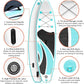 Inflatable Stand Up Paddle Board 10‘x30‘‘- Ultra-Light SUP with Backpack, Pump, Paddle, Coil Leash, 3 Fins, Repair Kit, Stable Design, Non-Slip EVA Deck for Adults & Youth