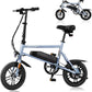 Winado Electric Bike for Adults, 14" Folding Electric Bicycle 450W Motor with Dual Disc Brakes, Max Range 25Miles(Pedal-Assist) & Speed 15.5MPH, Foldable Commuter City Ebike for Adults/Teens