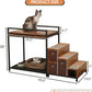 Dog Window Perch, Pet Bunk Bed with Multi-Level Platform, Non-Slip Cat Window Perch with Stroage Drawers, Dog Perch to Look Out Window, Wooden Steps for Small, Large Sized Dogs and Cats