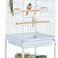Yaheetech Play Open Top Parrot Bird Cages for Sun Parakeet Cockatiel Green Cheek Conure Lovebird w/Detachable Rolling Stand, White