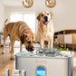 Kastty 15L/3.96 Gal Stainless Steel Dog Water Bowl Dispenser, Large Capacity Dog Water Fountain Quiet LED Light Triple Filtration BPA-Free, Automatic Pet Water Fountain Easy Cleaning for Pet FS76