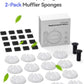 SIBAYS Cat Water Fountain Filters, Pet Water Fountain Filter Replacement for 3.5L/118oz Pet Fountain, Food Grade Activated Carbon and PP Cotton, 16pcs Filters+ 16pcs Pump Sponges+ 2pcs Muffler Sponges