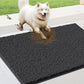 IM HOME 30" x 20" Dark Grey Dog Door Mats for Muddy Paws, Chenille Absorbent Dog Mat, Non Slip Heavy Mud Mat for Dogs, Soft Pet Bed Mat for Entryway, Mud Paws, Inside Floor