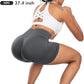CHRLEISURE Women's 4 Packs Workout Gym Shorts, High Waisted Butt Lifting Scrunch Butt Seamless Booty Shorts