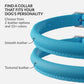 CollarDirect Rolled Leather Dog Collar, Soft Padded Round Puppy Collar, Handmade Genuine Leather Collar Dog Small Large Cat Collars 13 Colors (13-16 Inch, Light Blue)