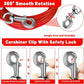 Dog Tie Out Cable 10/15/20/25/30 FT Runner for Yard Steel Wire Cable with Durable Superior Clips Red Chains for Outside Dog Lead for Large Up to 165 Lbs
