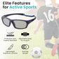 BLUE CUT Sports Protection Goggles, Photochromic Lenses Safety Glasses for Basketball, Pickleball and Outdoor Sports