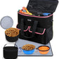 Large Pet Travel Bag Organizer - Dog & Cat Tote with Food Containers, Bowls, Feeding Mat, Perfect for Camping, Hiking (Multi-Pocket Design)