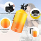 Water Bottle Insulated 32oz 40oz 64oz 128oz Straw Lid Spout Lid & 3 Lids, Leak Proof, Vacuum Insulated,Stainless Steel Water Bottle Wide Mouth for Sports, Gym or Office