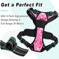 BARKBAY No Pull Dog Harness Large Step in Reflective Dog Harness with Front Clip and Easy Control Handle for Walking Training Running(Pink camo,L)