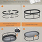 Feandrea Pet Bed, Cat Hammock, Elevated Cat Bed for Multiple Cats, with Removable Washable Mesh, for Pets up to 28 lb, Oval, Gray UPCB002G01