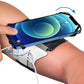 VUP Running Armband 360°Rotatable for iPhone 14/13/Pro Max/Pro/Mini/12/11/SE/Xs/XR/X/8/7/Plus, Fits All 4-6.7 Inch Smartphones, with Key Holder Phone Armband for Running Hiking Biking (Sliver)
