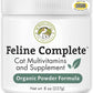Wholistic Pet Organics Feline Complete - 8 Oz - Multivitamin & Probiotic Powder for Cats - Natural Cat Food & Digestive Support