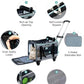 Cat Dog Carrier with Wheels Airline Approved Rolling Pet Carrier with Telescopic Handle, Shoulder Strap and Pet Bowl, Grey