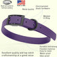 Dogline Biothane Waterproof Dog Collar Strong Coated Nylon Webbing with Black Hardware Odor- Proof for Easy Care Easy to Clean High Performance Fits Small Medium or Large Dogs, Violet Purple