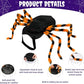 OurWarm Dog Halloween Costume for Large Dogs, 64 LED Furry Giant Dog Spider Costume Funny Pet Halloween Costumes for Big XL Large Breed Pet Party Cosplay Decor(Orange)