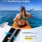 OCEANBROAD Kayak Paddle 86in/218cm, 90.5in/230cm Alloy Shaft 2-Piece Floatable Kayak Oar for Kayaking Canoeing Boating