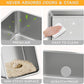 Stainless Steel cat Litter Box, Covered Metal Litter Box, cat Litter Pans with high Sides, Kitty Litter Boxes for Indoor Cats (Non Sticky, Easy to Clean, Anti-Urine Leakage) 17.5" L x 13.5" W x 6" H