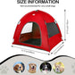 Red, Large Cat & Dog Waterproof Tent House - Washable Indoor/Outdoor Bed, Cave Nest for Small Pets