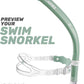 CAPAS Training Swim Snorkel for Lap Swimming, Swivel Headband Ultimate Fit Center-Mount Swimmers Snorkel with Liquid Silicone Mouthpiece Adjustable Strap, Designed for Adult Men Women