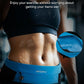 WATERFLY Running Belt Fanny Pack: Slim Waist Bag for Men Women, Workout Fitness Phone Holder for Exercise Marathon Jogging-Blue