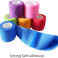 6 Pack 3" x 5 Yards Self Adhesive Bandage Wrap Breathable Cohesive Vet Wrap for Pets, Elastic Self-Adherent Tape for Sports, Wrist, Ankle (Black)