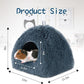 YUEPET Guinea Pig Bed Plush Calming Hideout, Warm Rabbit Hide for Hamsters Hedgehogs Ferrets Dwarf Rabbits and Other Small Animals(Dark Grey)