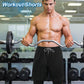 Sureio 3 Pcs Men's 2 in 1 Running Shorts 7 Inch Quick Dry Athletic Workout Shorts with Liner Phone Pockets Towel Loop
