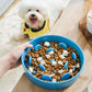 LE TAUCI Dog Bowls Slow Feeder Ceramic, 1.5 Cup Slow Feeding Bowl for Small and Medium Breed, Puzzle Dog Food Bowl for Fast Eater, Vortex Blue
