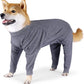 Dog Recovery Suit, Abdominal Wound After Surgery Wear, Prevent Licking Wounds, E-Collar & Cone Alternatives, Long Sleeve Postoperative Shirts Dog Bodysuit Prevent Shedding(XL, Grey)
