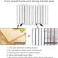ZJSF Freestanding Panel Dog Gate for Indoor, Doorways,Stairs, or Hallways,Foldable Wooden White Pet Gates for House,Pet Gate for Dogs,Dog Fence, Puppy Gate,Support Feet Included, 32 "Height-2 Panels