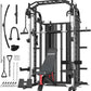 DONOW Smith Machine with Weight Stacks Power Cage Squat Rack Dual Cable Crossover Machine Home Gym Systems Station LAT Pull Down