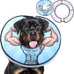 KOOLTAIL Inflatable Dog Cone Collar, Protective Dog Recovery E Collar for Medium Large Dogs After Surgery, Soft Adjustable Dog Neck Donut Cone with Enhanced Anti-Licking Does Not Impede Vision, M+