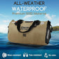 Waterproof Duffel Bag - Motorcycle Dry Bag Tail Bag with Large Storage Space, Waterproof Luggage Duffle Bags with Outer Mesh Zipper Pocket for Camping, Kayaking, Fishing & Traveling