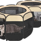 EighteenTek 2-in-1 Pop Up Cat Playpen, Assembly-Free Dog Puppy Pet Playpen, Indoor Outdoor Cats Enclosed, Cat Tent House Crate Cage, Portable & Foldable Playpen for Kittens(No Divider, Unified Space)
