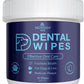 NOVEHA Pets Dental Finger Wipes for Dogs & Cats | Freshens Breath, Reduces Plaque | Healthier Gums | Clean Teeth No Toothbrush | Vet Recommended Effective Natural Oral Care (50 pcs, Flavor-Free)