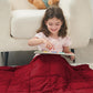 yescool Weighted Blanket (10 lbs, 41" x 60", Red) Cooling Heavy Blanket for Sleeping Perfect for 90-110 lbs, Breathable Blanket with Premium Glass Bead, Machine Washable