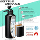 87oz 128oz Insulated Water Bottles - Keep Cold-48h Hot-24h Gallon Water Bottle with Straw, Vacuum Stainless Steel Water Flask Leak Proof, Metal Large Water Jug with Carrier Sleeve, Paracord Handle