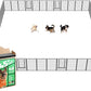 FXW Rollick Unleashed Dog Playpen for Indoor, Yard, RV Camping, 45 inch 48 Panels for Large Dogs, Black│Patented